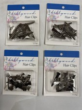4 Pack-- 12 Hair clips 2" Silver metal