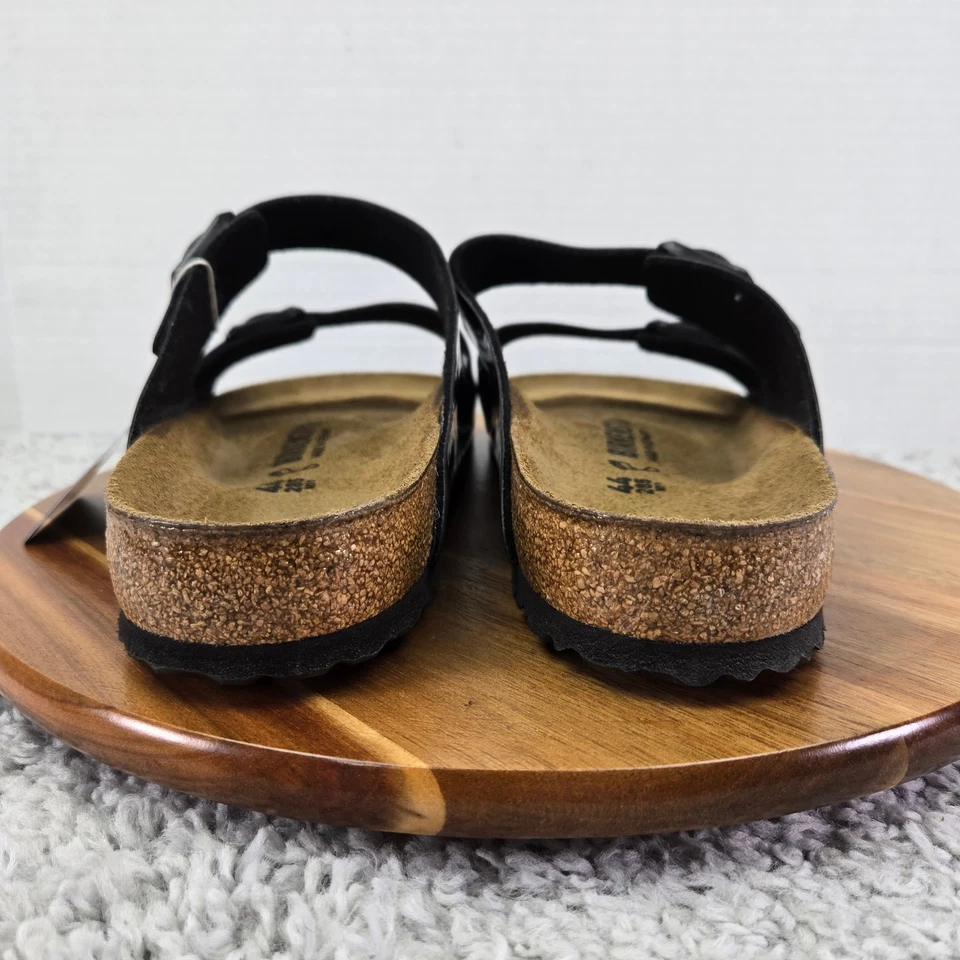 Sandalia Birkenstock Arizona Birko-Flor charol negro doble correa para hombre 44 Foto 3 de 4