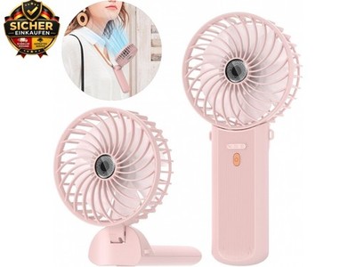 Handheld Fan, Mini Fan USB Rechargeable, 5.5-16 Hours Runtime, 4 Wind Speeds,