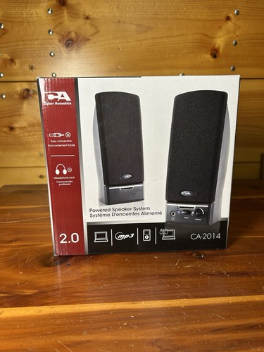 Cyber Acoustics - CA-2014, PC, 2-vie, Tavolo / Libreria, 3W, Nero