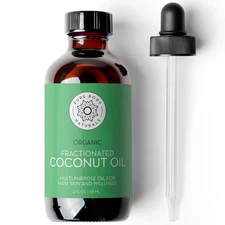 Pure Body Naturals Organic Fractionated Coconut Oil for Skin and Hair, 4 fl... 
