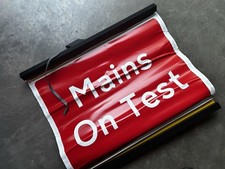 5x Mains on Test Safety Testing Sign Wask Hyram Electrofusion Grundomat Gas Poly