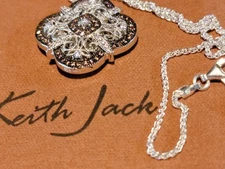 Keith Jack Day & Night Collection 925 Sterling Silver Pendant **NEW** ~20 in