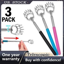 3 Pack Metal Back Scratcher Back Extendable Massager Bear Claw Telescopic USA