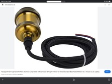 Vintage E27 Ceiling Pendant Cord Flex Hanging Lamp Holder Light Bulb Screw