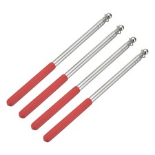 Belly Dance Wings Sticks,3.28Ft Stainless Steel Sticks, 4Pack Red