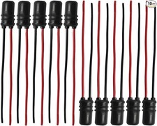 Car LED Light Replacement Socket with Pre-Wired Harness Plug, Roun Size: 10PCS
