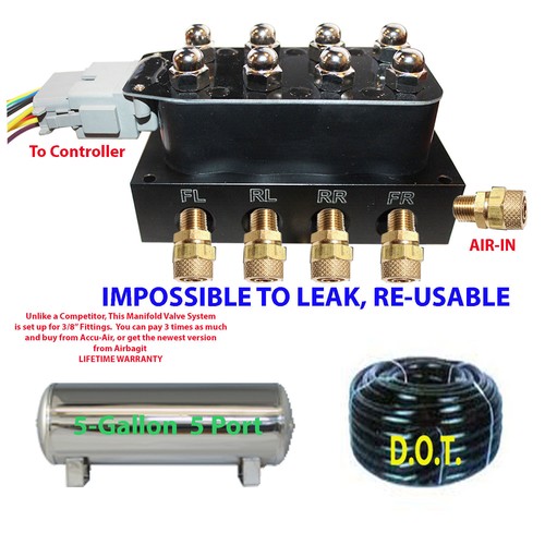 Compare AccuRateAir VU4 Solenoid Valve Manifold Air Ride Suspension