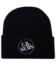 UK Subs bestickte Beanie Mütze 1977 Original Punk Rocker Charlie Harper 