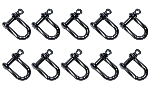 Black U Shape Buckle Heavy Duty D Ring Lock Bow Shackle Wire Rope ...