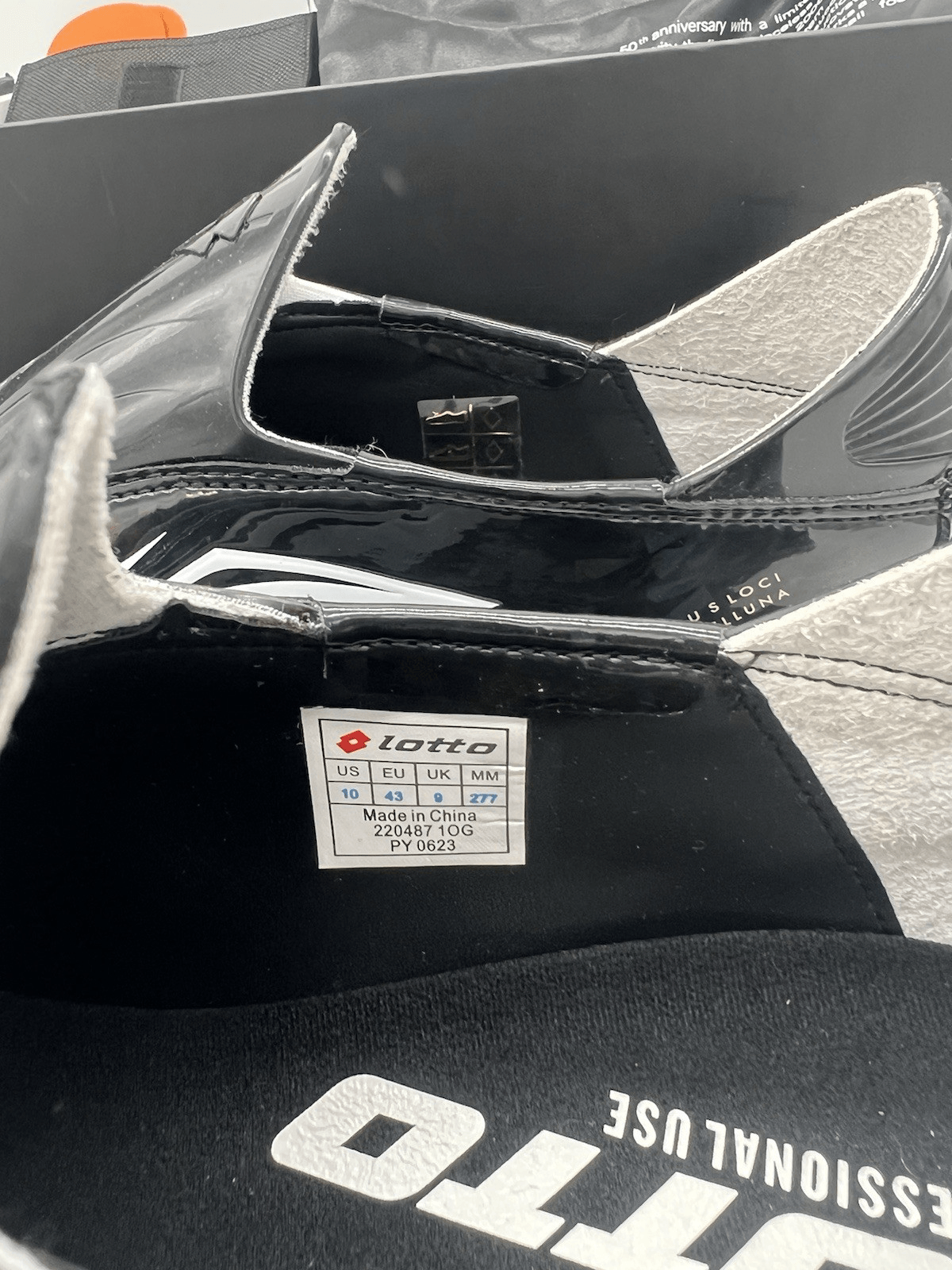 Lotto Zhero Gravity OG 50 anni FG tacchetti calcio neri nuovi taglia 10