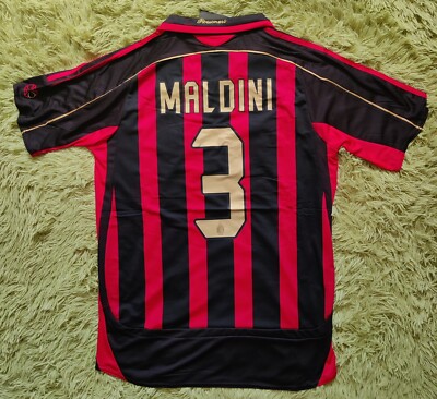 ミラン Milan home ユニフォーム 3 MALDINI AC Milan 2006/07 Maldini 3 Home Retro Vintage Soccer
