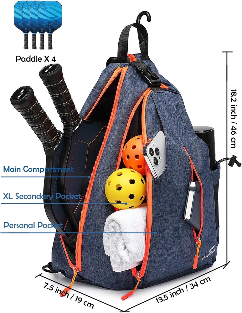 Pickleball Bags for Men Women Pickleball Paddle Bag Sports Pickleball Bag Sling