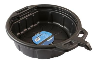 Laser Tools Oil Drain Pan 16 Litre - Black - With Spout