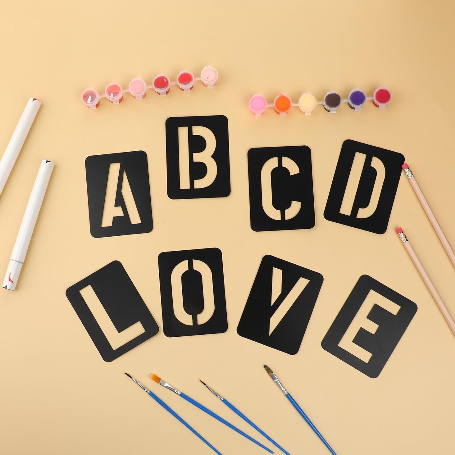 Letter Stencils 3 Inch Stencils Letters and Numbers for Spray Painting