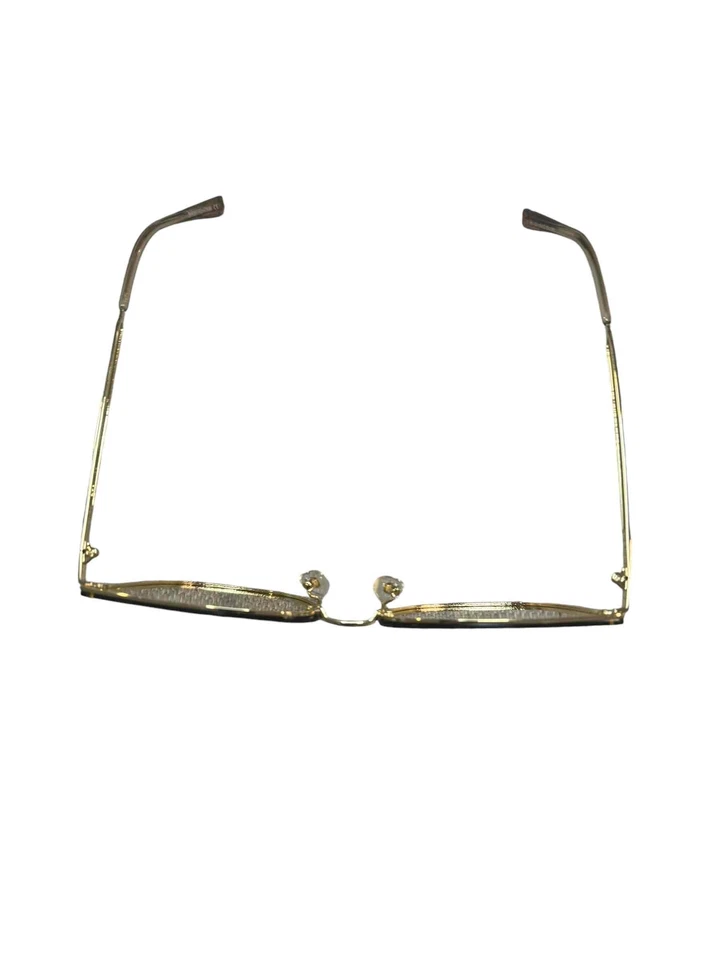 Gafas de sol cuadradas Bertha Noe con marco de alambre dorado lentes tintadas amarillas para mujer’s Foto 4 de 4