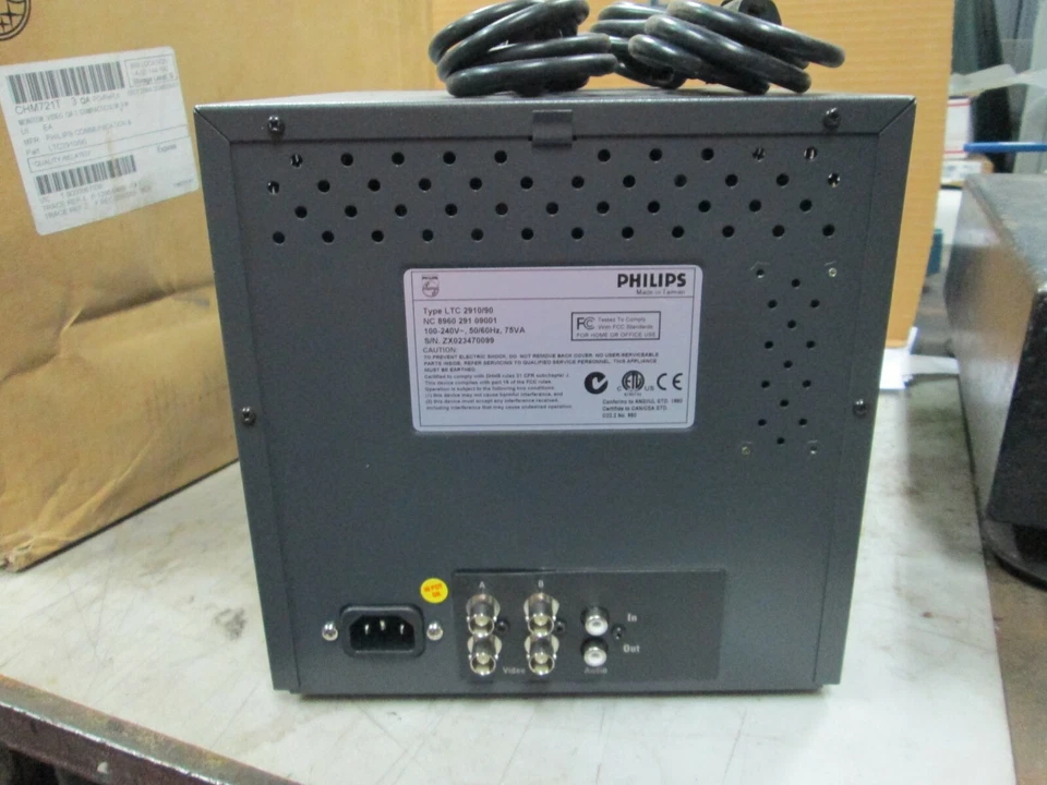 Philips Industrial Color Video Monitor W/Audio Type: LTC2910/90 100-240V (NIB)  - Image 4 of 4