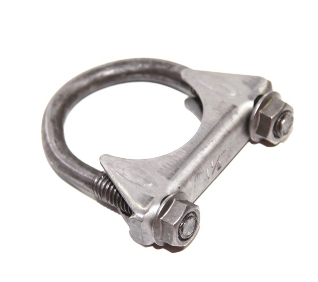 1 Piece 1 1/2" ID 1.5" Exhaust Tail Pipe Metal Steel U Bolt Muffler