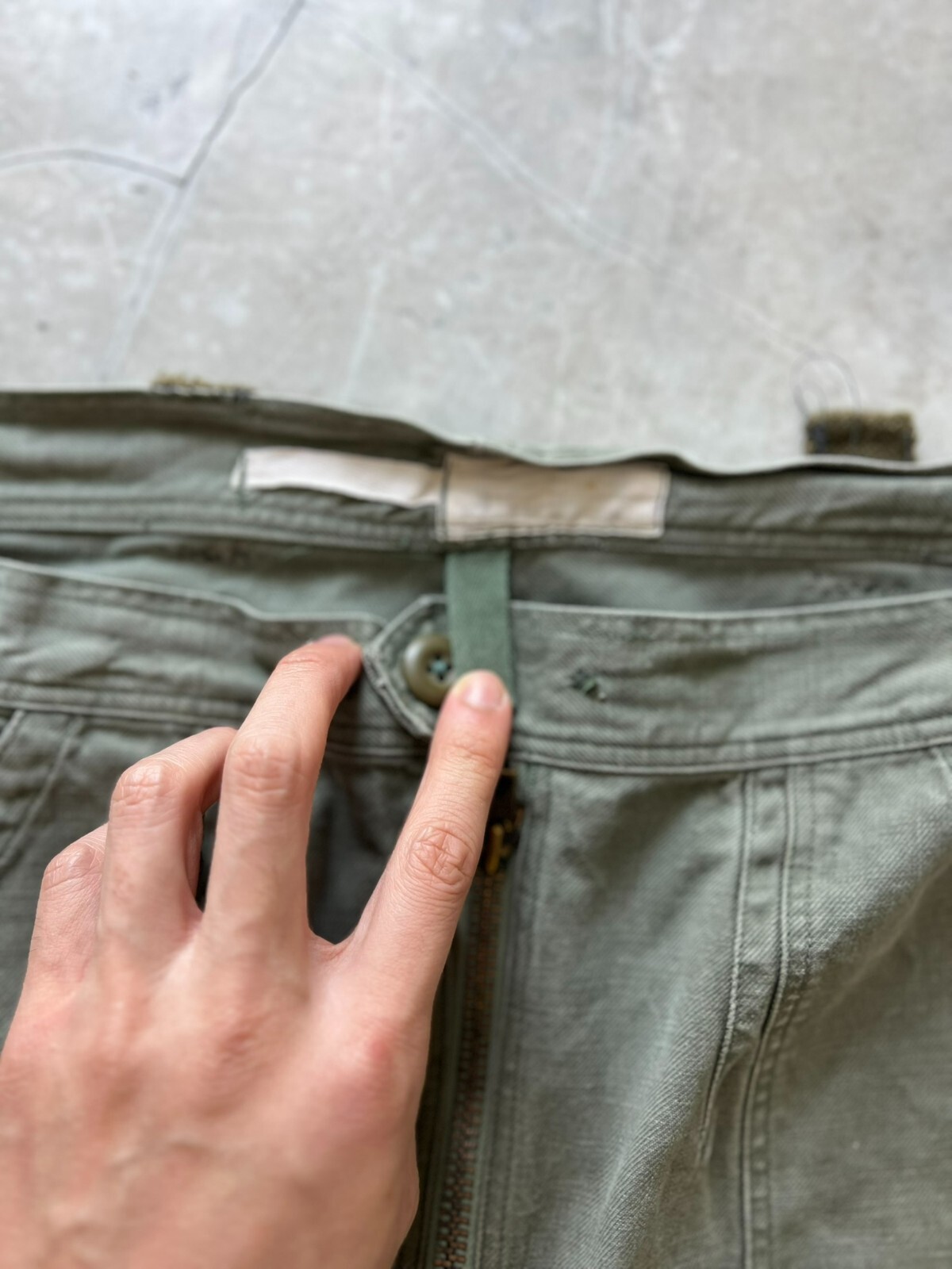 VINTAGE 50's FRENCH AIR FORCE MECHANIC ARMY PANTS