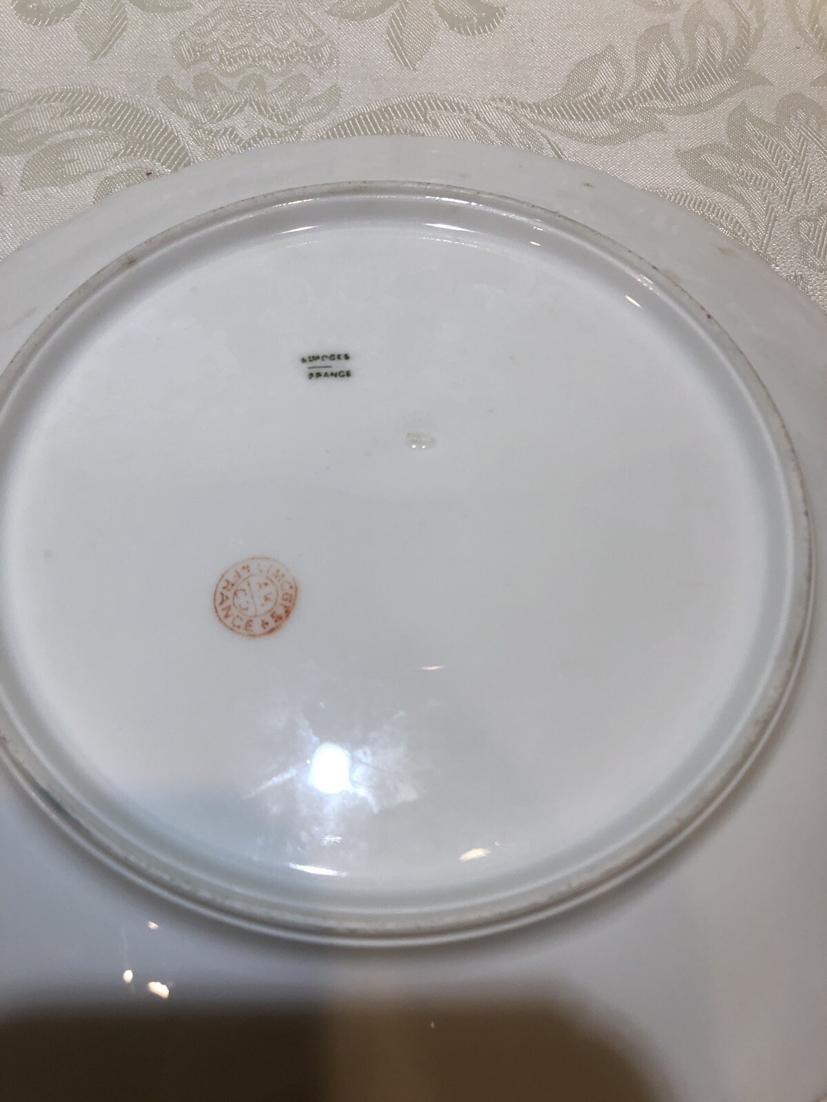 LIMOGES,AK France, Plate Flowers,Gold Trim,9 1/2” eBay