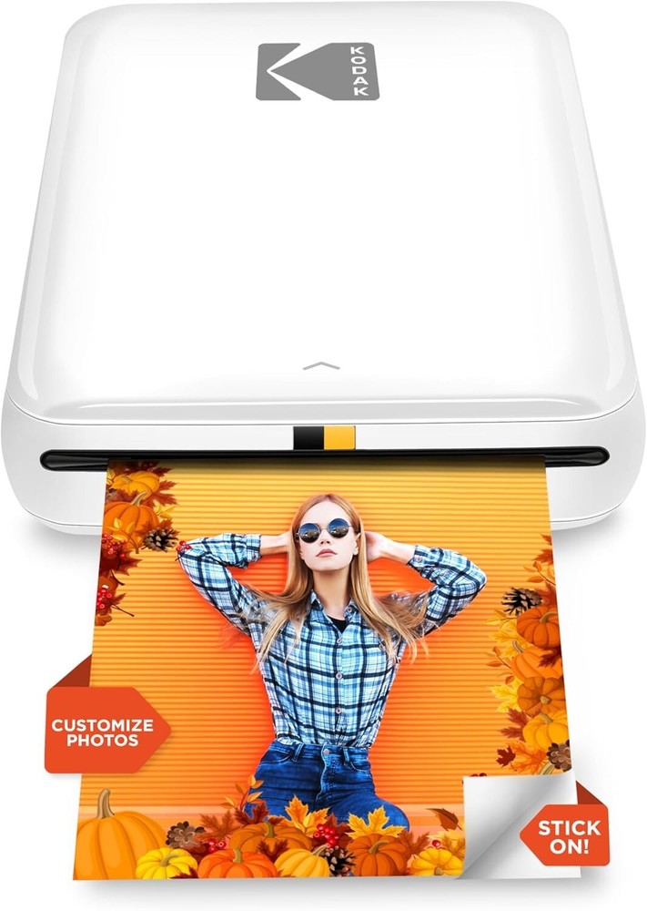 Wireless 2x3 Sticky-Back Photo Printer with Fun App Editing Features