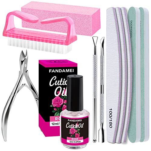Nail Buffers and Files, Manicure Tools Kit with 3PCS Nail File, 2PCS A-Rose