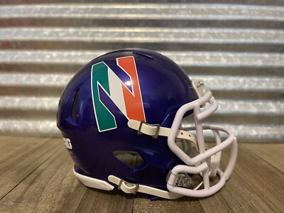 2022 Northwestern Wildcats Dublin Ireland vs Nebraska Speed Mini Helmet