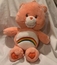 CARE BEARS Pink Cheer Plush Stuffed Animal Rainbow Toy Bear 2002