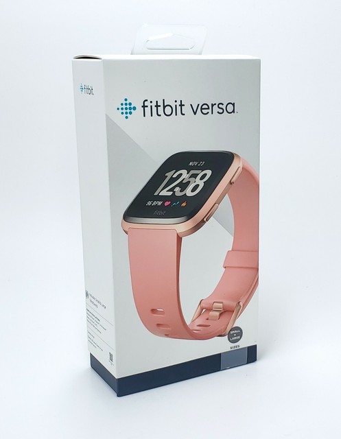 Fitbit Versa Fitness Smartwatch - Peach/Rose-Gold Aluminium (FB504RGPK) for  sale online | eBay