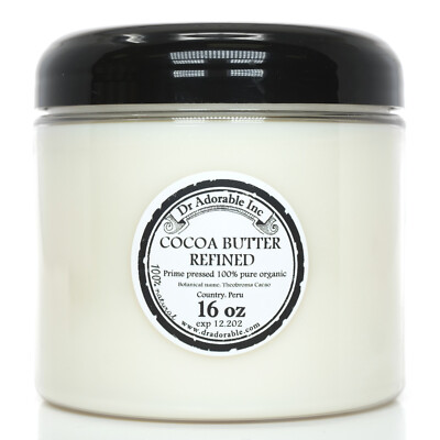 PURE COCOA BUTTER REFINED ORGANIC FRESH COLD PRESSED NATURAL 2 OZ UP TO 12 LB