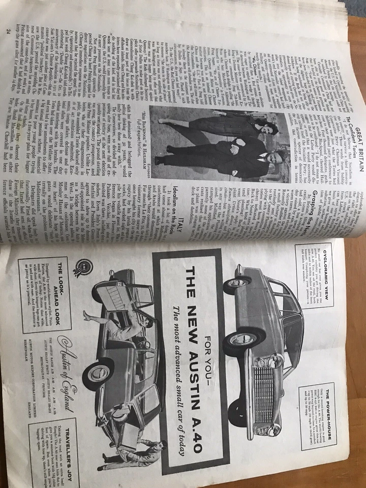 TIME Magazine 1958 AA Stagg US Famous Elders Generals Popes Vintage Car Ads - Image 4 of 4
