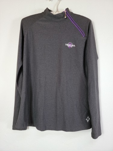 Top da golf Jofit donna asimmetrico zip manica lunga grigio medio Tehama mazza da golf - Foto 1 di 9