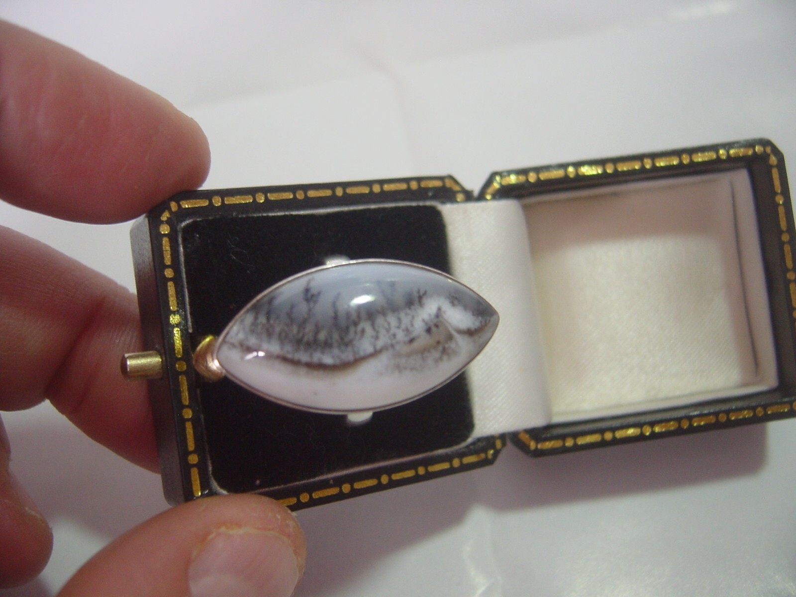 fabulous solid Silver Ring-natural beautiful dend… - image 3