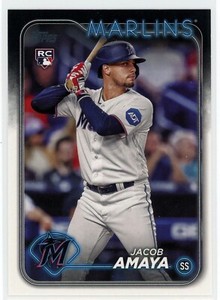 2024 Topps Series 1 Rookie Jacob Amaya # 144 Florida Marlins RC