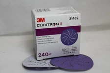 3M 31462 Cubitron II Hookit 3" Clean Abrasive Sanding Discs 240+ Grit 50pk