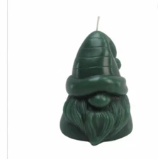 Green Gnome Pillar Candle-H For Happy-Bed Bath & Beyond