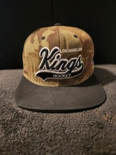 Los Angelas Kings Hockey Scripted Mitchell & Ness Camouflage 2014 Snap Back Hat