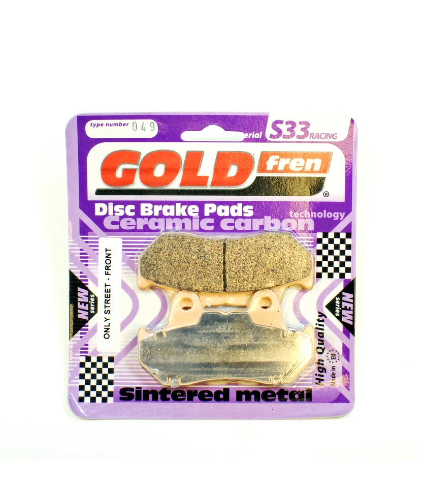 Pastillas de freno delanteras sinterizadas GOLDfren S33-049 EBC Equiv FA69/2 - 1 par Foto 2 de 2