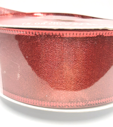 Christmas Ribbon, New, Red, 2 Wide, Wired Edge, 75 YARDS Bows Wreath Crafts