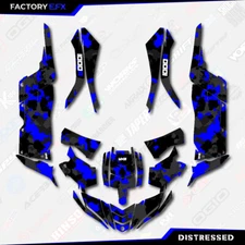 Black & Blue Distressed Camo Graphics kit fits Yamaha YXZ 1000R 2015-2018