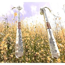 New Hammered Metal Earrings Handmade Wire Wrapped Dangle hooks Contemporary Art