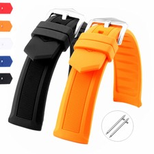 Silicone Rubber Watch Band Waterproof Quick Release Strap 16 18 19 20 21 22mm