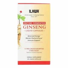 Ilhwa Enzyme Fermented Ginseng Extract Liquid Capsules Herbal Supplement 30 ct