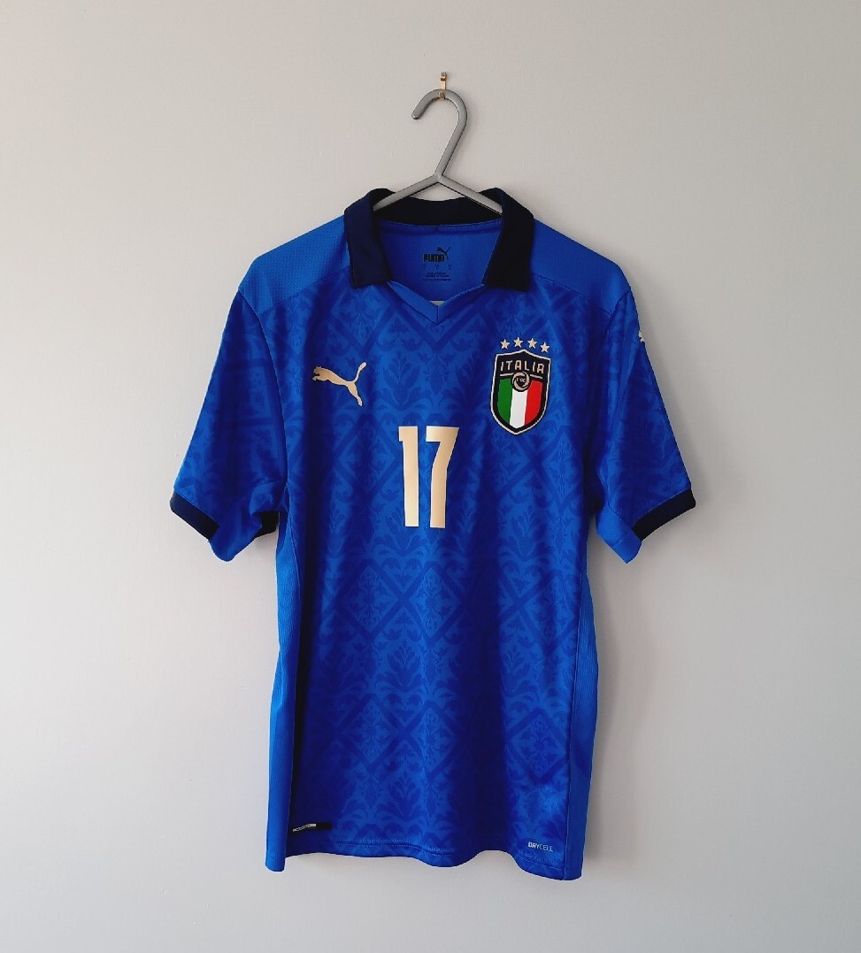 Italy Home Football Shirt, 2020-2021, Small Adult, Immobile