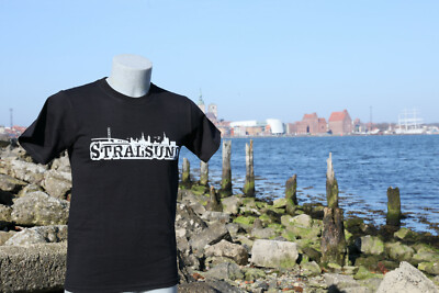 Stralsund Stralsunder Skyline Silhouette Tshirt T-Shirt Mann Men Männer 