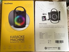 Karaoke Machine Masingo with 2 Wireless Microphones