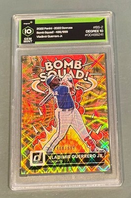 2022 Panini Donruss Bomb Squad! #BS-2 Vladimir Guerrero Jr /999 DEGREE 10 GEM MT