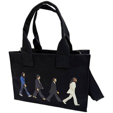 Image of The Beatles Abbey Road Drop T Logo Cotton Tote Bag One Size