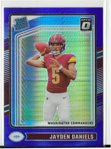 2024 Panini Donruss Optic - Rated Rookie Jayden Daniels #248 Blue Hyper Prizm RC
