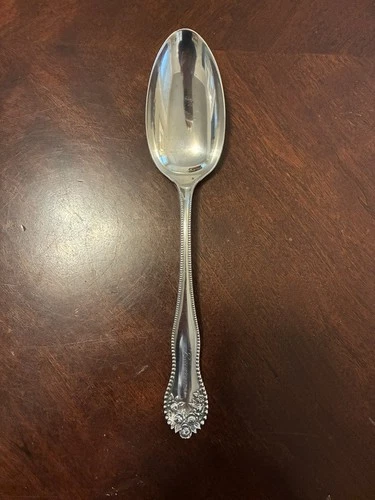 Antique Gorham Sterling Silver Serving Spoon Lancaster Rose